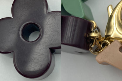 LOUIS VUITTON ルイヴィトン ビジューサック プレイタイム チャーム キーホルダー ピンク ミント パープル M66200 中古 D4