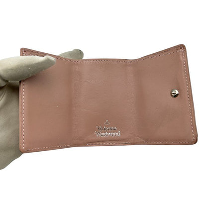 Vivienne Westwood ヴィヴィアンウエストウッド レザー 三つ折り財布 本革 コンパクト ミニ レディース 中古 W4