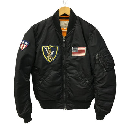 AVIREX アビレックス MA-1 FLYING TIGERS フライトジャケット メンズ フライングタイガース 刺繍 ミリタリー ブラック Lサイズ 6152178 中古 T1