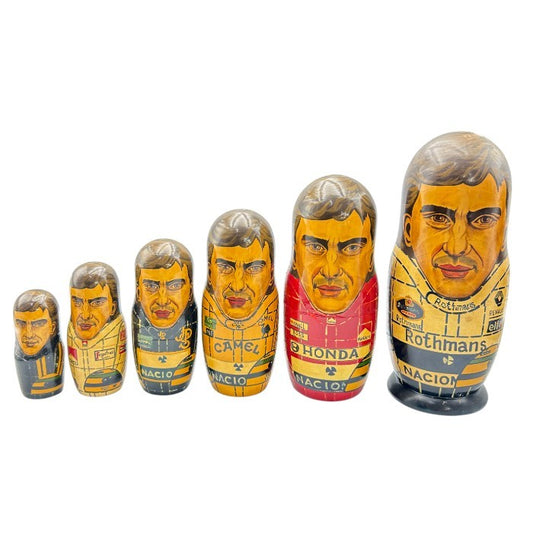 アイルトン・セナ マトリョーシカ 置物 インテリア レーシングドライバー F1 グッズ 中古 W４