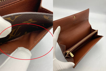 LOUIS VUITTON ルイヴィトン モノグラム ポシェットポルトモネクレディ 長財布 M61725 中古 D4