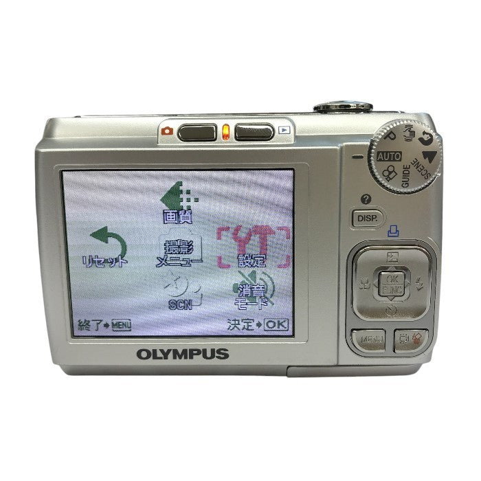 OLYMPUS オリンパス コンパクトデジタルカメラ シルバー 光学5倍ズーム 旅行時 乾電池式 FE-310 中古 T1