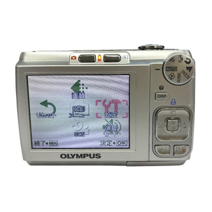 OLYMPUS オリンパス コンパクトデジタルカメラ シルバー 光学5倍ズーム 旅行時 乾電池式 FE-310 中古 T1