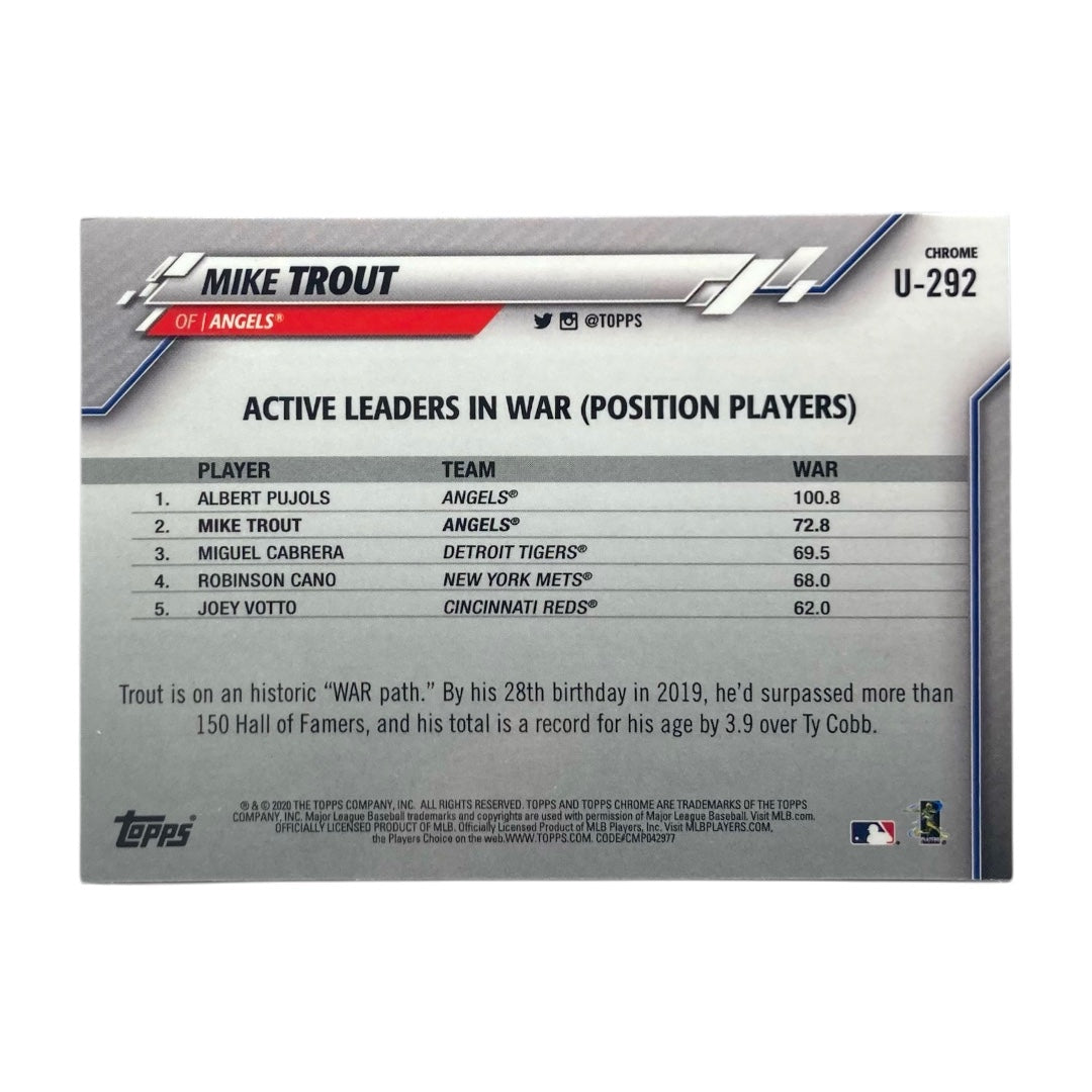 TOPPS MLBカード CHROME MIKE TROUT ANGELS #U-292 中古 IT2