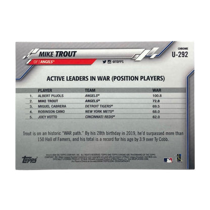 TOPPS MLBカード CHROME MIKE TROUT ANGELS #U-292 中古 IT2