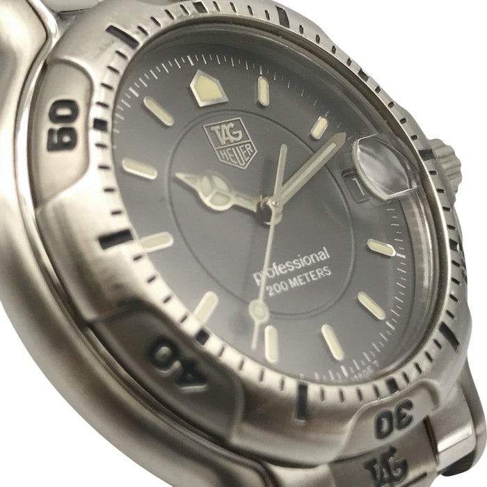 TAG HEUER タグホイヤー 6000シリーズ プロフェッショナル 腕時計 メンズ アナログ クォーツ デイト professional ステンレス シルバー/グレー WH1112 中古 T1