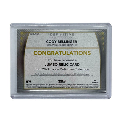 TOPPS MLBカード DEFINITIVE COLLECTION CODY BELLINGER LOS ANGELES DODGERS 47/50 #DJR-CBE 中古 IT1