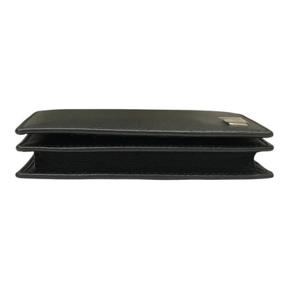 dunhill ダンヒル サイドカー 名刺入れ/カードケース メンズ レザー ロゴプレート ビジネス ブラック QD4700A 中古 T1