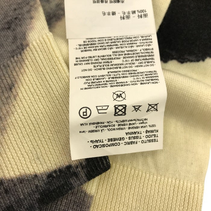 EMPORIO ARMAN エンポリオアルマーニ ニットトップス メンズ 秋冬 綿100％ アイボリー/グレー Mサイズ 3D1MV7 1M07Z 中古 M1