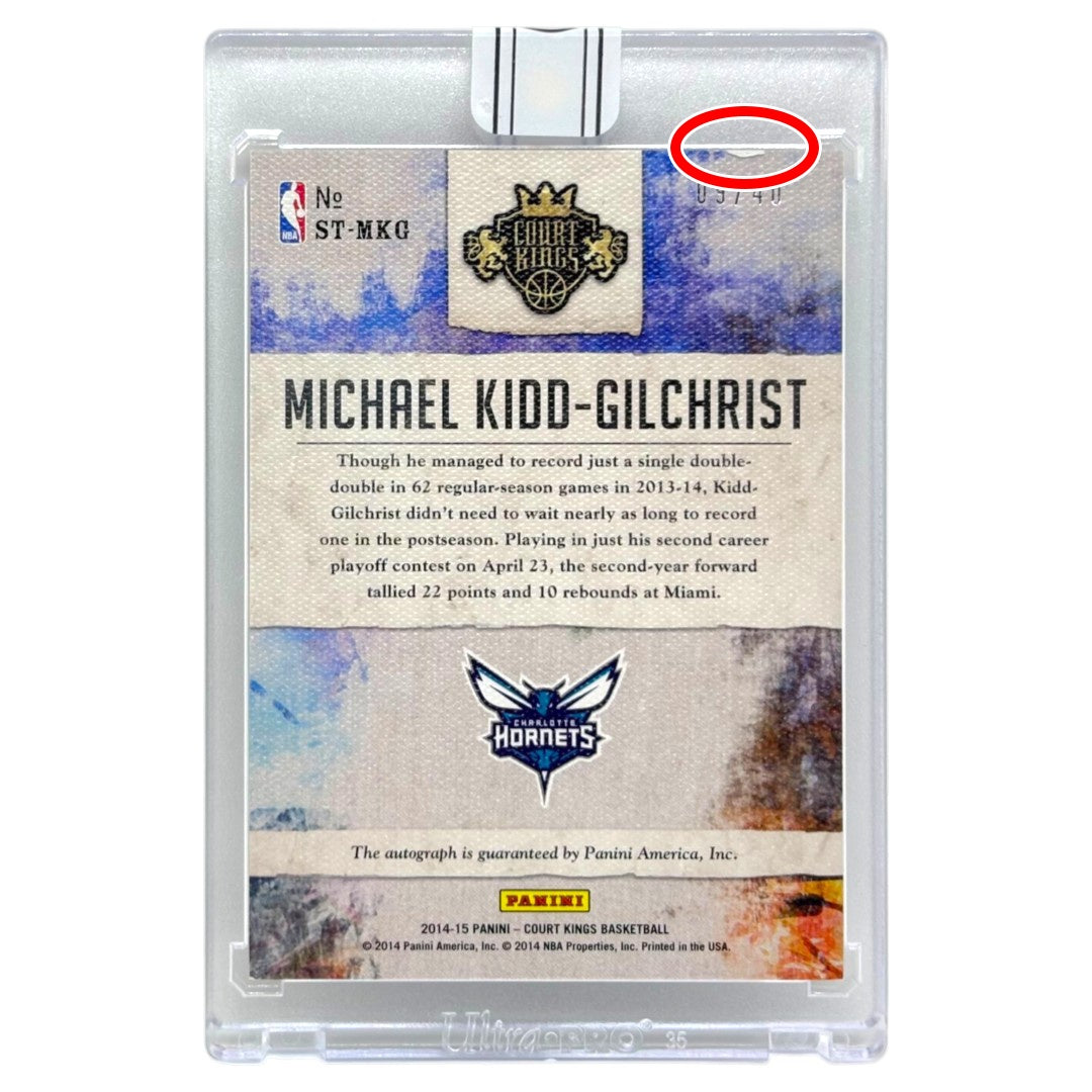 未開封品 PANINI NBAカード COURT KINGS MICHAEL KIDD-GILCHRIST CHARLOTTE HORNETS /40 #ST-MKG 中古 IT1