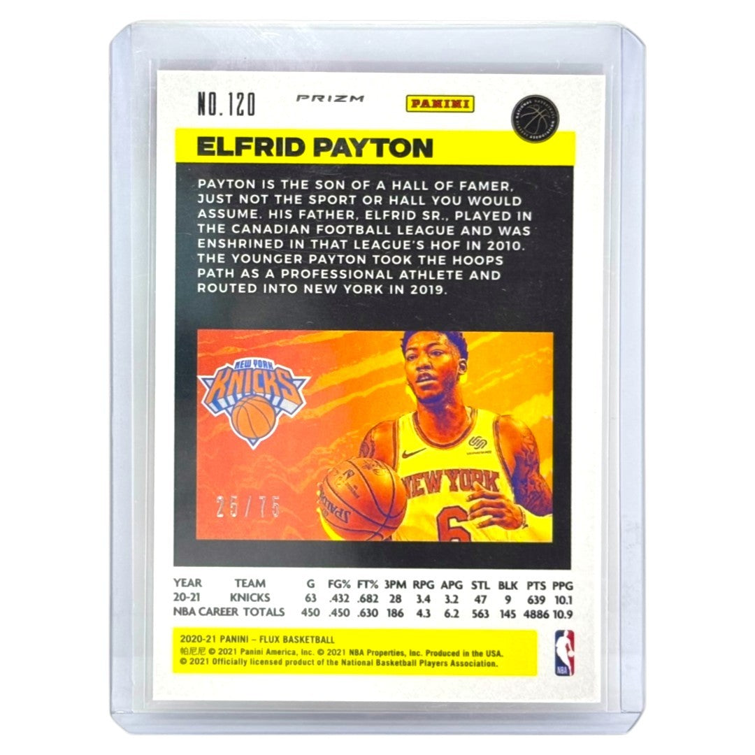 PANINI NBAカード FLUX PRIZM ELFRID PAYTON KNICKS /75 #120 中古 IT1