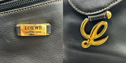LOEWE ロエベ アントン ショルダーバッグ レディース レザー ヴィンテージ ブラック ブランド 肩掛け 希少 鞄 中古 W４