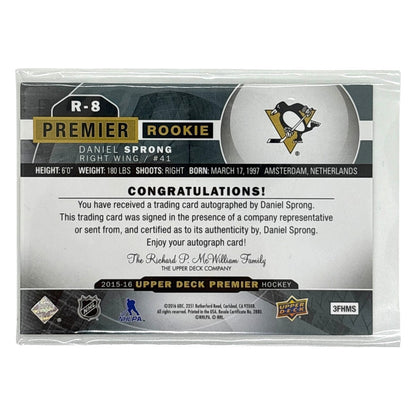 UPPER DECK NHLカード PREMIER DANIEL SPRONG PENGUINS /49 #R-8 中古 IT1