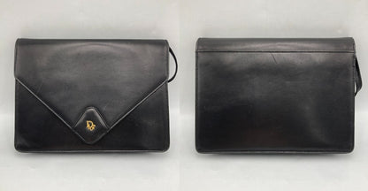 Christian Dior クリスチャンディオール ヴィンテージ レザー ショルダーバッグ 中古 D4