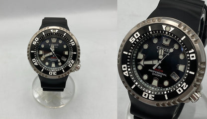 CITIZEN シチズン プロマスター MARINE-エコ・ドライブ プロフェッショナルダイバー 300m BN1024-01E 中古 D4