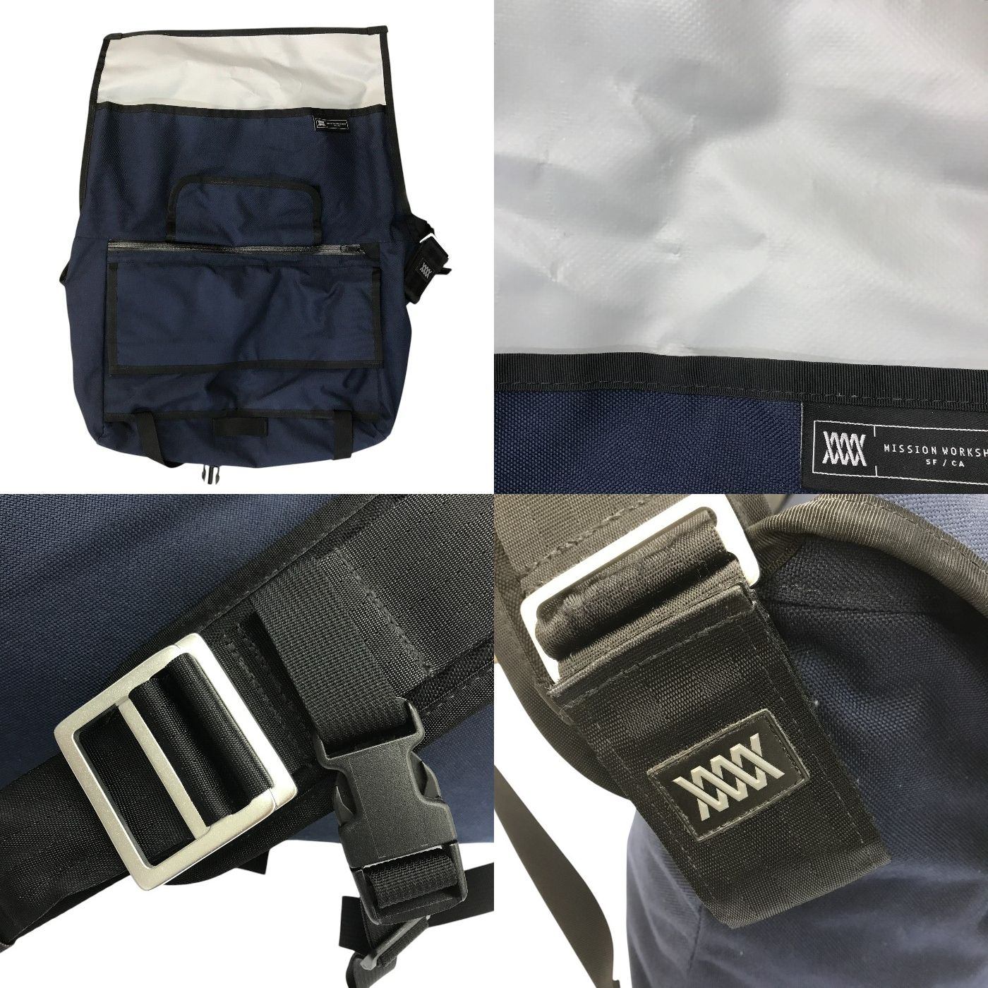 MISSION WORKSHOP ミッションワークショップ メッセンジャーバッグ メンズ ショルダーバッグ ナイロン 大容量 ネイビー 中古 T1