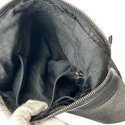 GUCCI グッチ シェリーライン デニム ワンショルダー バッグ 01234 002122 鞄 肩掛け レザー キャンバス ブランド 中古 W1