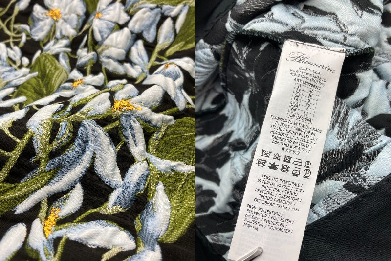 Blumarine ブルマリン 花柄 フレアスリーブ ワンピース サイズ IT40 レディース 中古 D4