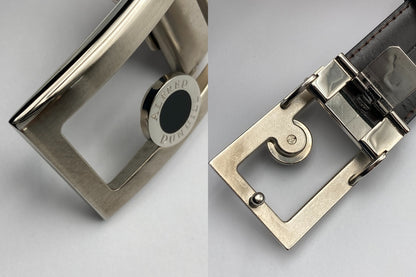 ALFRED DUNHILL ダンヒル バックル レザーベルト メンズ 中古 D4