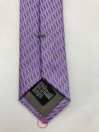 EMPORIO ARMANI エンポリオアルマーニ シルク100％ ネクタイ 縦波 パープル 中古 D4
