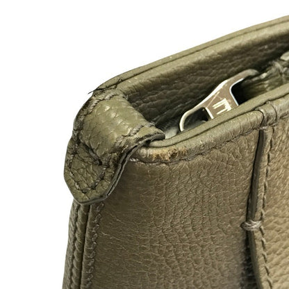 dunhill ダンヒル クラッチバッグ メンズ シボレザー セカンドバッグ ジップポーチ ハンドル付き グレー 中古 T1