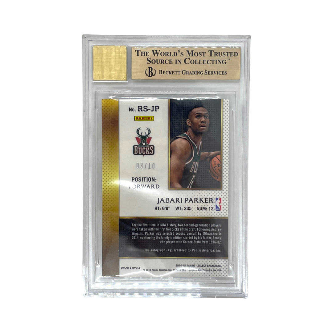 PANINI NBAカード SELECT ROOKIE SIGNATURES PRIZM GOLD JABARI PARKER 03/10 #RS-JP 中古 IT1