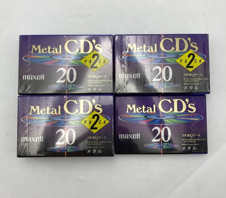 maxell Metal CD's 20分 カセットテープ 2PACK 3個セット＋1PACK 中古 D4