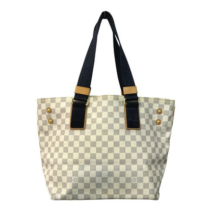 LOUIS VUITTON ルイヴィトン ダミエアズール プランソレイユ カバ PM トートバッグ レディース ショルダーバッグ 通勤/通学 アイボリー N41179 中古 T1