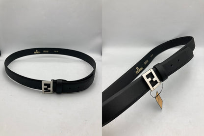 FENDI フェンディ Fバックル レザーベルト メンズ 中古 D4