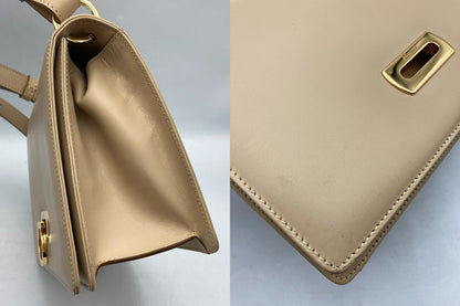 Salvatore Ferragamo サルヴァトーレフェラガモ ガンチーニ レザー ショルダーバッグ AT-21 7160 中古 D4