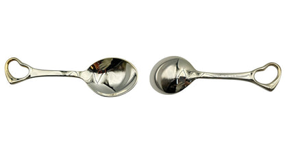 TIFFANY&Co. ティファニー Ag925 オープンハート ベビースプーン＆フォーク セット シルバー925 ベビー用品 食器 カトラリー 子供 中古 W４