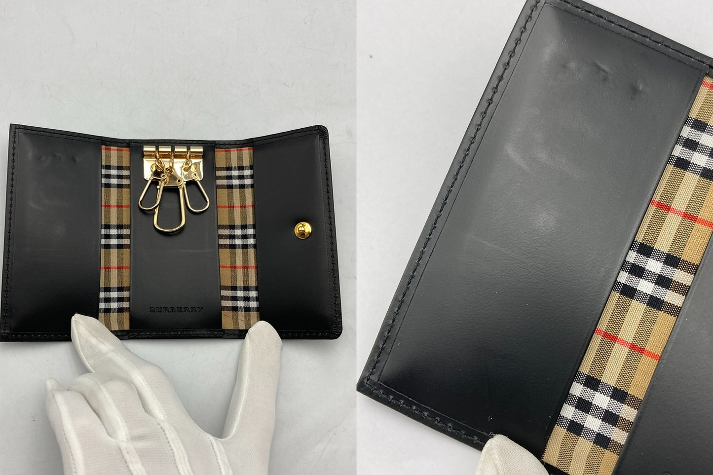 BURBERRY バーバリー ノバチェック 3連キーケース FN116/EX09 中古 D4