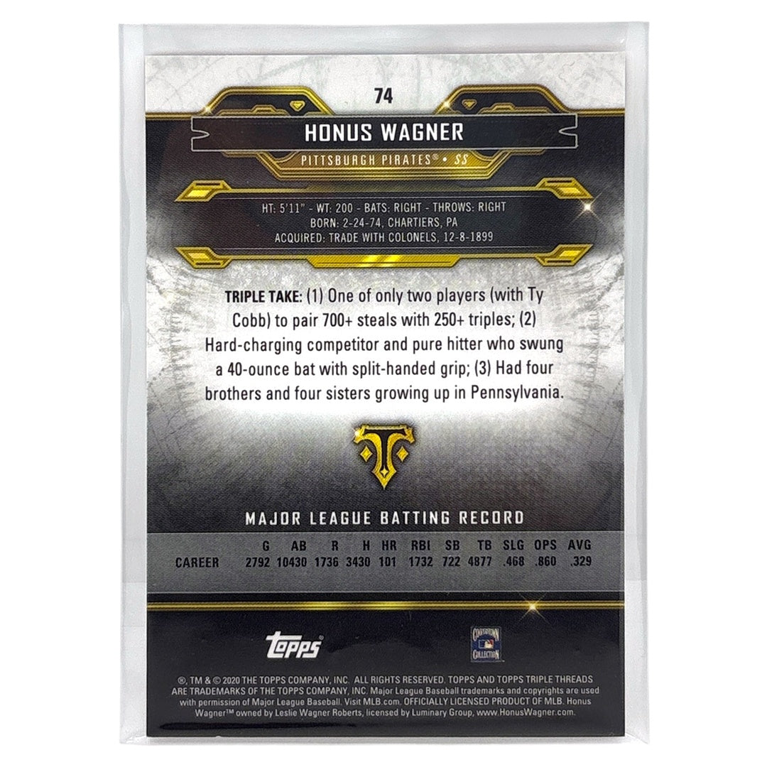 TOPPS MLBカード TRIPLE THREADS HONUS WAGNER PITTSBURGH PIRATES /199 #74 中古 IT1