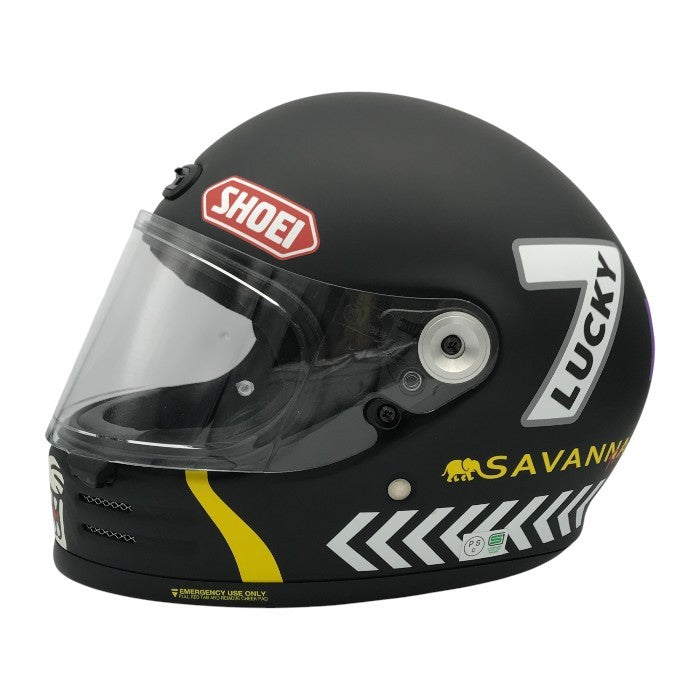 SHOEI Glamster CHEETAH CUSTOM CYCLES ヘルメット フルフェイス PSC バイク 限定モデル チーターカスタムサイクルズ ブラック Lサイズ 中古 T1