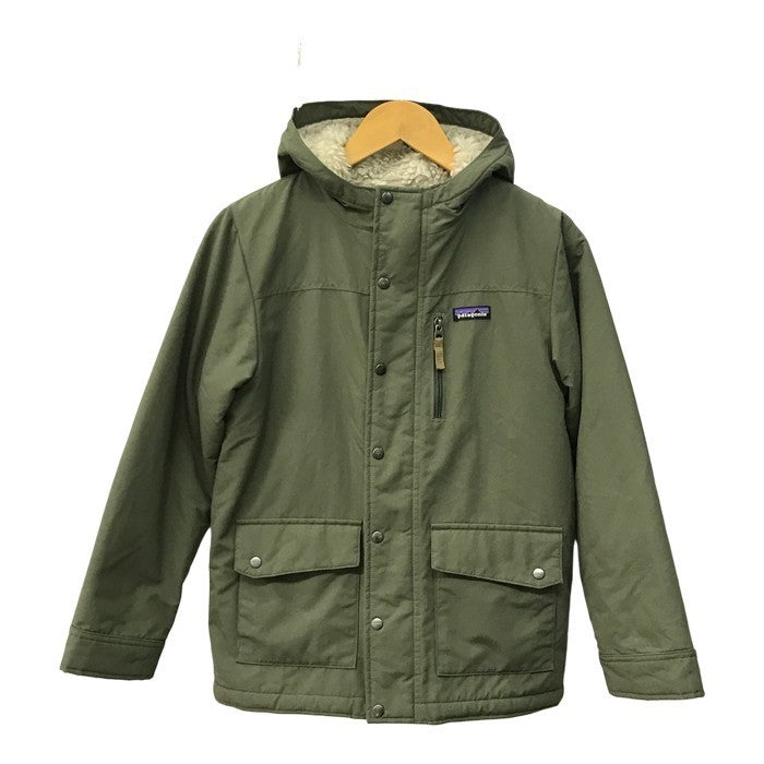patagonia パタゴニア インファーノジャケット ボーイズ/レディース 裏ボア アウトドア 防寒 カーキグリーン L12サイズ 68460 中古 T1