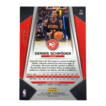 PANINI NBAカード PRIZM DENNIS SCHRODER ATLANTA HAWKS /99 #101 中古 IT2