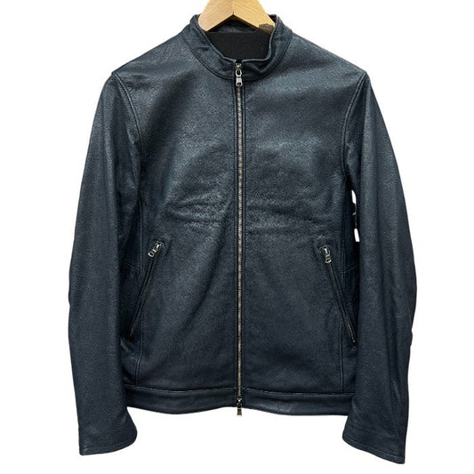 BEAUTY&YOUTH UNITED ARROWS シングルライダース ゴートレザージャケット メンズ M ビューティー＆ユース ユナイテッドアローズ 山羊革 ブラック 秋 アウター 中古 W４