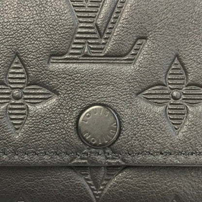 LOUIS VUITTON ルイヴィトン モノグラムシャドウ ミュルティクレ6 キーケース ユニセックス 6連 エンボス コンパクト ブラック M14825 中古 T1
