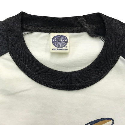TOYS McCOY トイズマッコイ Tシャツ メンズ コットン 半袖 ラグラン プリント オフホワイト/グレー Mサイズ 中古 T1