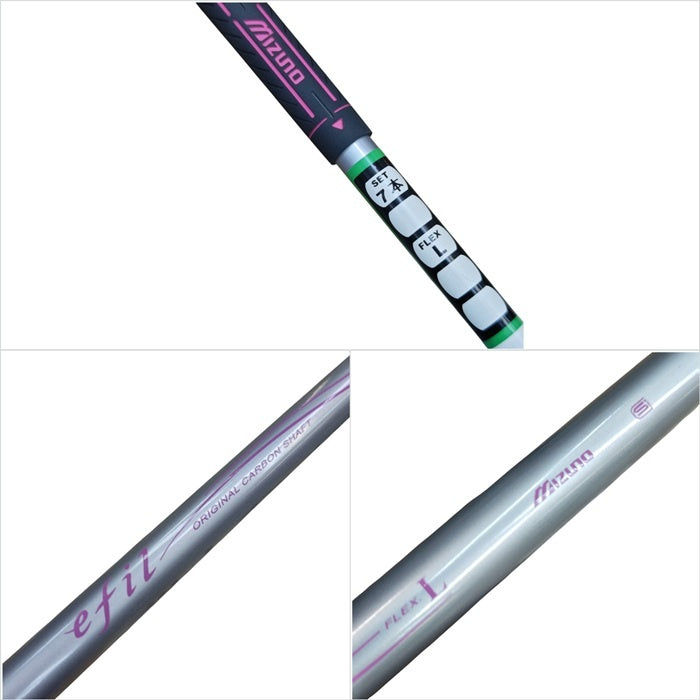 MIZUNO ミズノ efil エフィル オリジナルカーボン L 13.5度 レディースドライバー & マレット型 パター 中古 H4