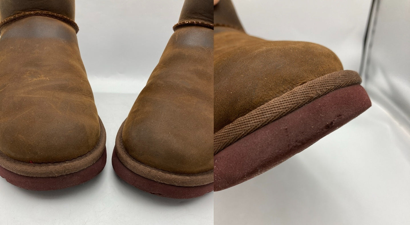 UGG CLASSIC MINI DECO アグ クラシックミニ デコ ムートンブーツ 1003945 サイズ26cm 中古 D4