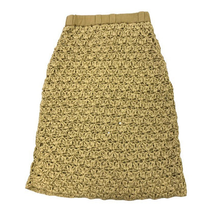 iliann loeb イリアンローブ セットアップ レディース 夏 綿100％ ベージュ 192-119 半袖 上下セット トップス スカート 中古 MK1