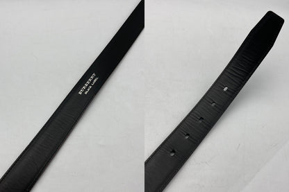 BURBERRY BLACK LABEL バーバリーブラックレーベル バックル レザーベルト メンズ 中古 D4