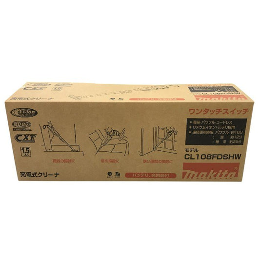 マキタ コードレス掃除機CL108 カプセル式  標準25分稼働/充電22分 軽量定番モデル 10.8Vバッテリ充電器付 CL108FDSHW 中古 Y1
