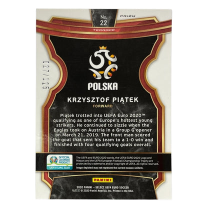 PANINI サッカーカード SELECT UEFA EURO PRIZM KRZYSZTOF PIATEK POLAND /125 #22 中古 IT2