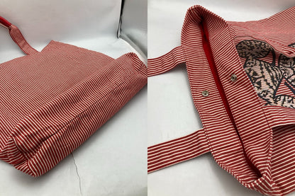 Vivienne Westwood ヴィヴィアンウエストウッド バンボリーナ ストライプ トートバッグ 中古 D4