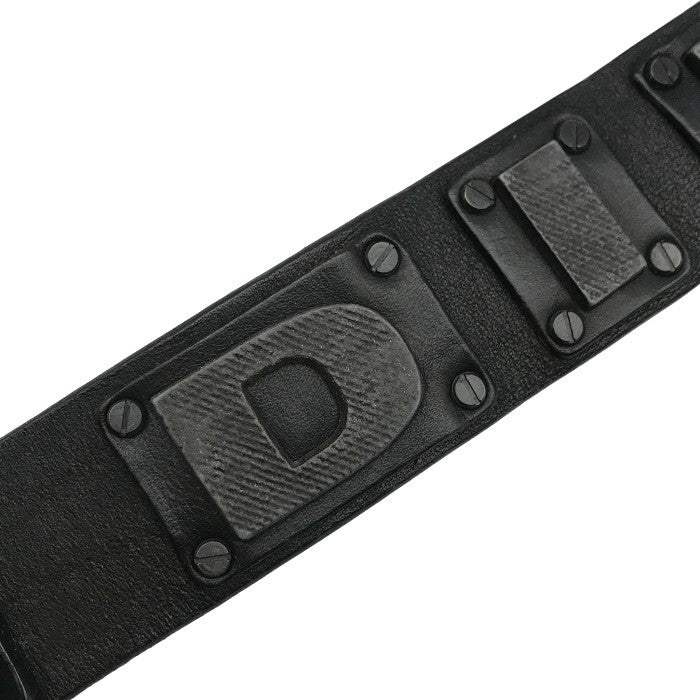 DIESEL ディーゼル ベルト メンズ レザー ロゴ プレート ピン式 ブラック 85cm 中古 T1