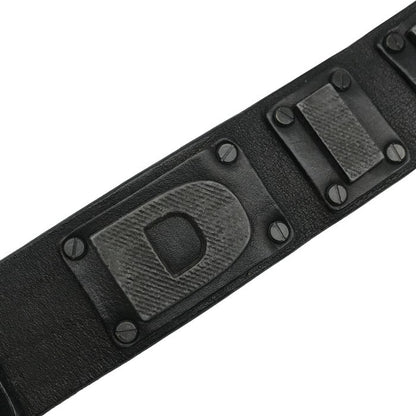 DIESEL ディーゼル ベルト メンズ レザー ロゴ プレート ピン式 ブラック 85cm 中古 T1