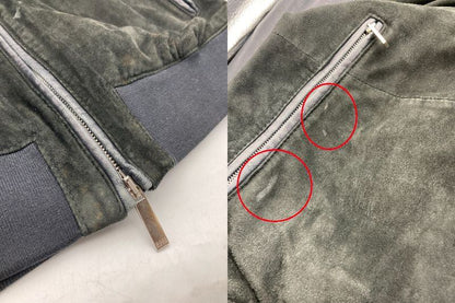 HUGO BOSS ヒューゴボス ラムレザー/スエード ブルゾン レザージャケット サイズ48 中古 D4