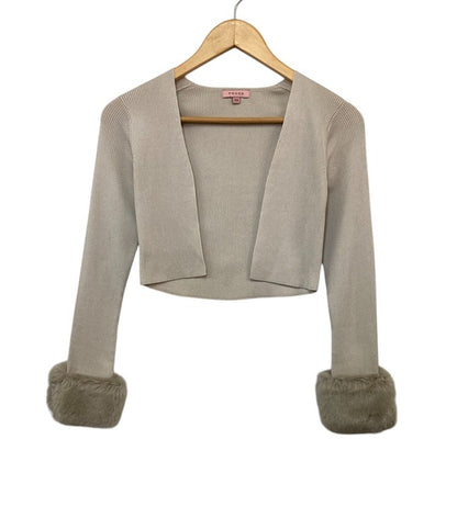 TOCCA トッカ エコファー付 ボレロ カーディガン 488455 グレージュ サイズXS 中古 D4